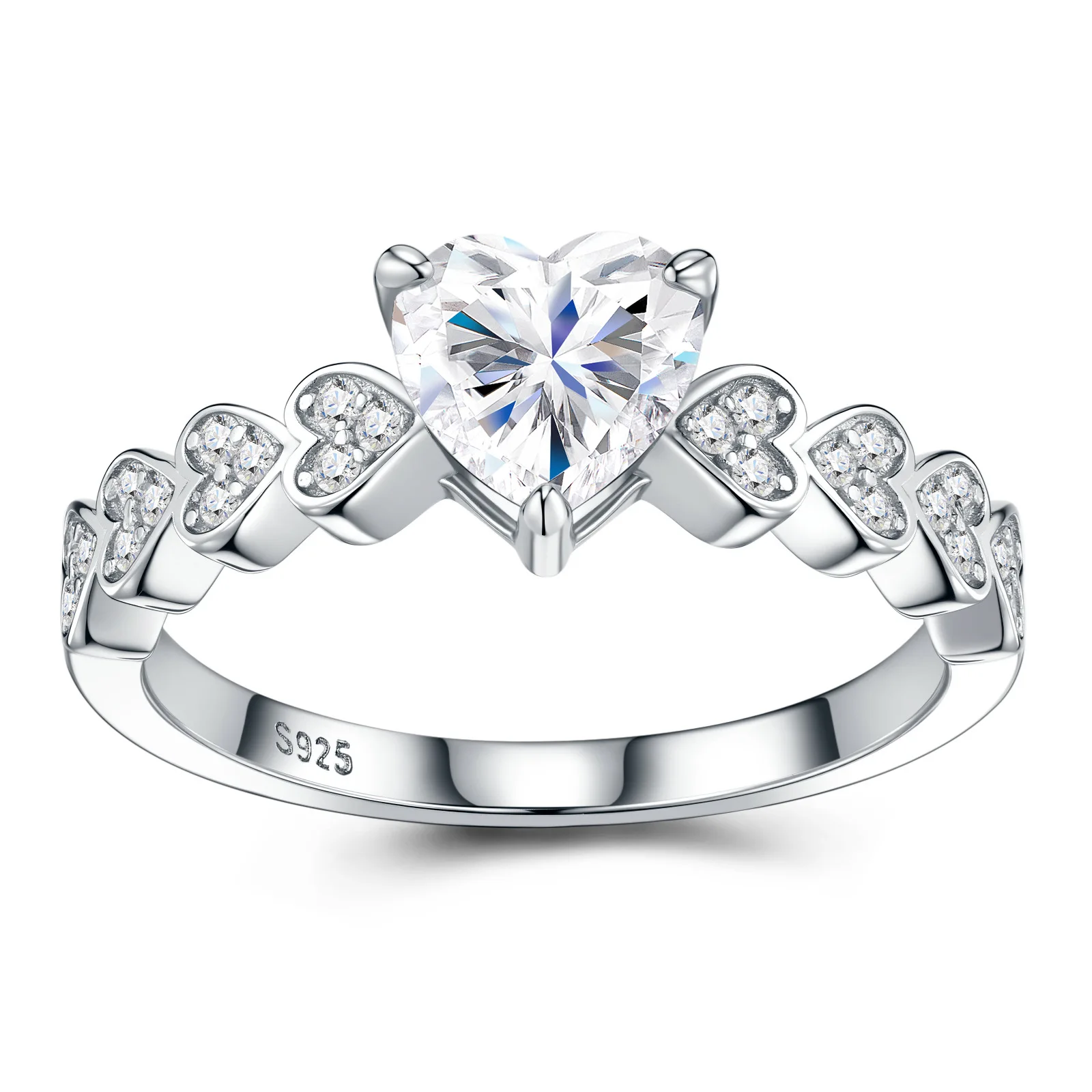 Heart Cut Moissanite Ring 100% S925 Sterling Silver Female Luxury Wedding Diamond Ring Delicate Jewelry Gift
Heart Cut Moissanite Ring 100% S925 Sterling Silver Female Luxury Wedding Diamond Ring Delicate Jewelry Gift