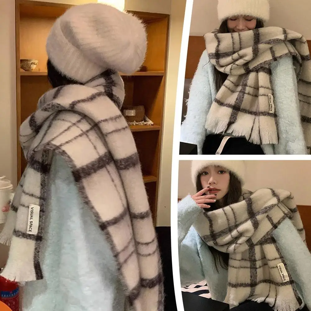 Cozy Winter Scarf with Stripe Pattern Soft and Thick Shawl Wrap for Women Korean Inspired Design for Warmth and Style S1K4
Cozy Winter Scarf with Stripe Pattern Soft and Thick Shawl Wrap for Women Korean Inspired Design for Warmth and Style S1K4