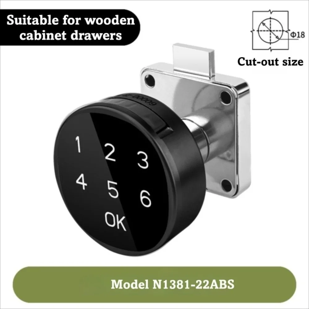 6-Digit Code Password Cabinet Lock Battery Powered RFID IC Card Cabinet Drawer Lock Touch Keypad Keyless Design
6-Digit Code Password Cabinet Lock Battery Powered RFID IC Card Cabinet Drawer Lock Touch Keypad Keyless Design