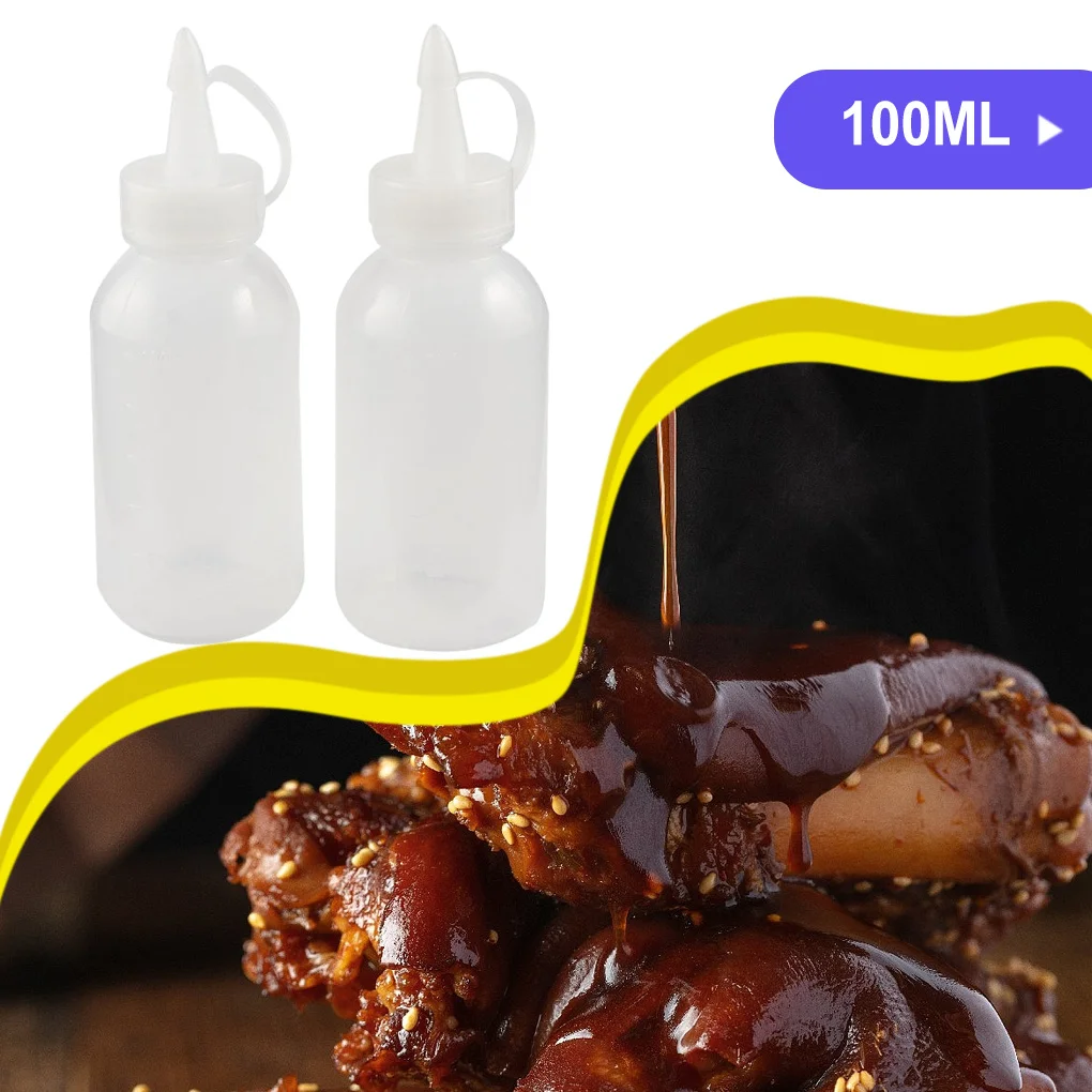 2pcs 100ML Squeeze Bottle Plastic Condiment Dispenser Sauce Vinegar Oil Contain Bottle Ketchup Holder Kitchen Accessories
2pcs 100ML Squeeze Bottle Plastic Condiment Dispenser Sauce Vinegar Oil Contain Bottle Ketchup Holder Kitchen Accessories