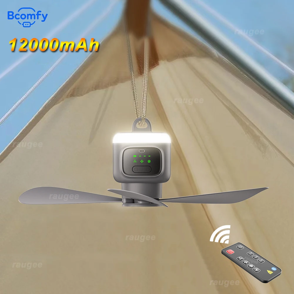 Ceiling Fan Portable Wireless Camping Fan Tent Ventilator Cooler 12000mAh Rechargeable Electric Fan Remote Control LED Light
Ceiling Fan Portable Wireless Camping Fan Tent Ventilator Cooler 12000mAh Rechargeable Electric Fan Remote Control LED Light