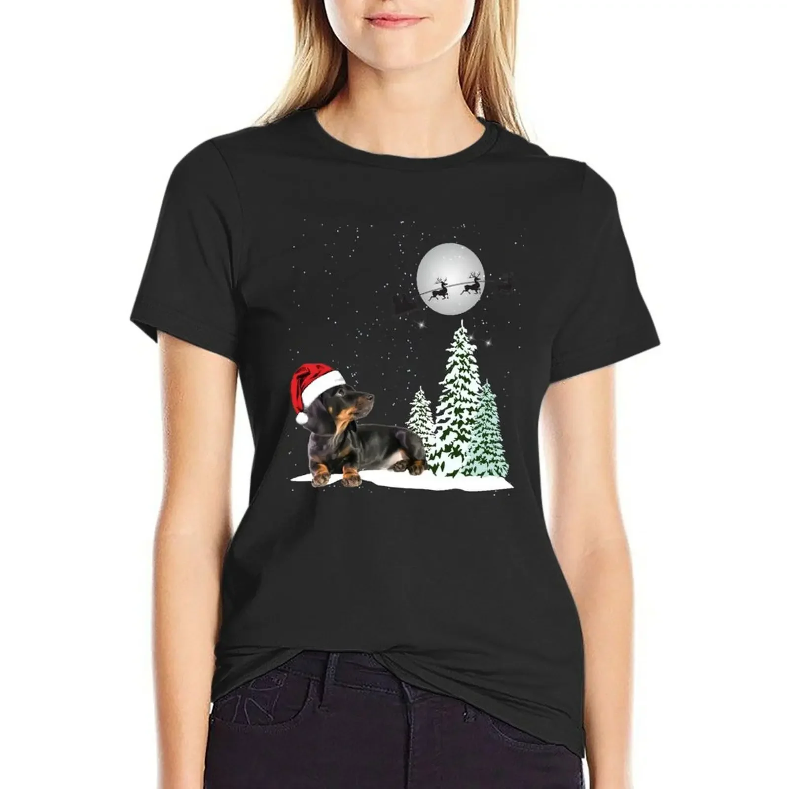 Dachshund Christmas Sweater T-Shirt funnys shirts graphic tees female t shirts for Women
Dachshund Christmas Sweater T-Shirt funnys shirts graphic tees female t shirts for Women