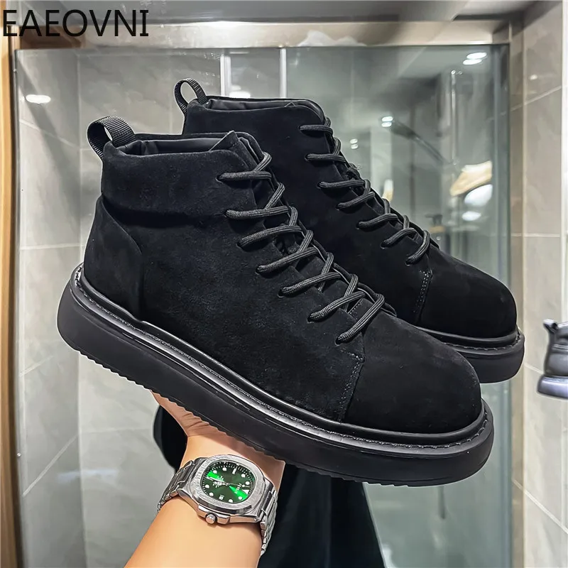 Men's Winter Boots Men's Biker Boot Round Toe Lace-up Soft Comfortable Anti-wear Outdoor Shoes Classic British Style New Arrival
Men's Winter Boots Men's Biker Boot Round Toe Lace-up Soft Comfortable Anti-wear Outdoor Shoes Classic British Style New Arrival