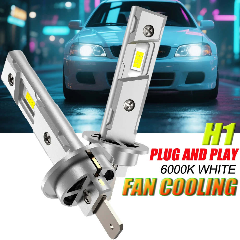 H1 LED Canbus Lights With Fan 1000W Super Bright 6000K LED Car Headlight Bulb CSP Chip Turbo Fog Lamp Plug And Play 12V 24V
H1 LED Canbus Lights With Fan 1000W Super Bright 6000K LED Car Headlight Bulb CSP Chip Turbo Fog Lamp Plug And Play 12V 24V
