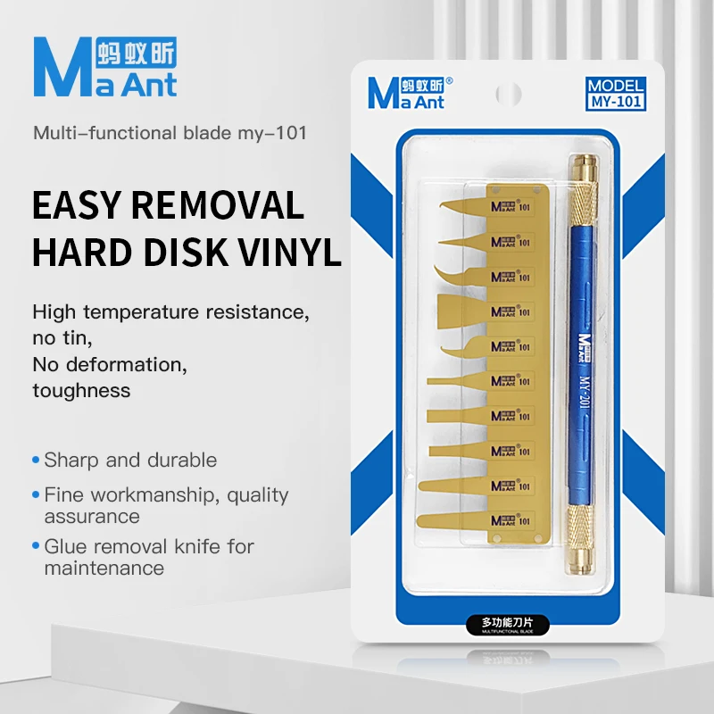 MaAnt MY-101 Multifunctioal CPU IC Glue Removal Knife Handle for Mobile Phone Repair Motherboard NAND CPU Cleaning Prying Tool
MaAnt MY-101 Multifunctioal CPU IC Glue Removal Knife Handle for Mobile Phone Repair Motherboard NAND CPU Cleaning Prying Tool