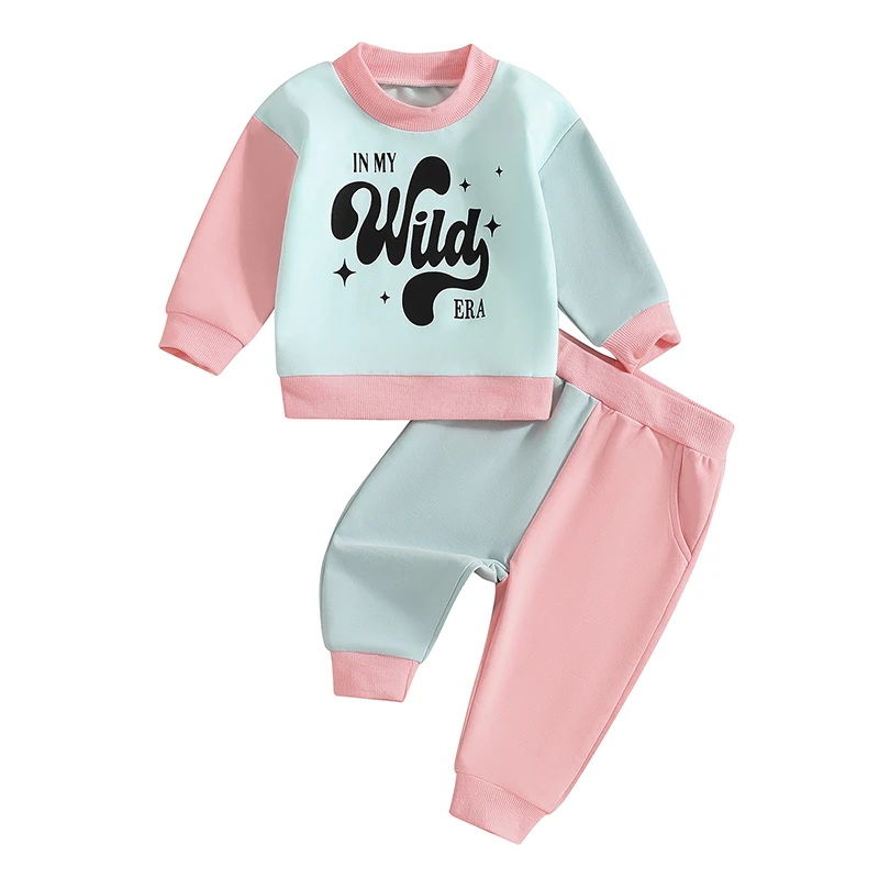 Baby Girl 2Pcs Fall Outfits Long Sleeve Letter Print Sweatshirt Contrast Color Pants Set Toddler Clothes
Baby Girl 2Pcs Fall Outfits Long Sleeve Letter Print Sweatshirt Contrast Color Pants Set Toddler Clothes