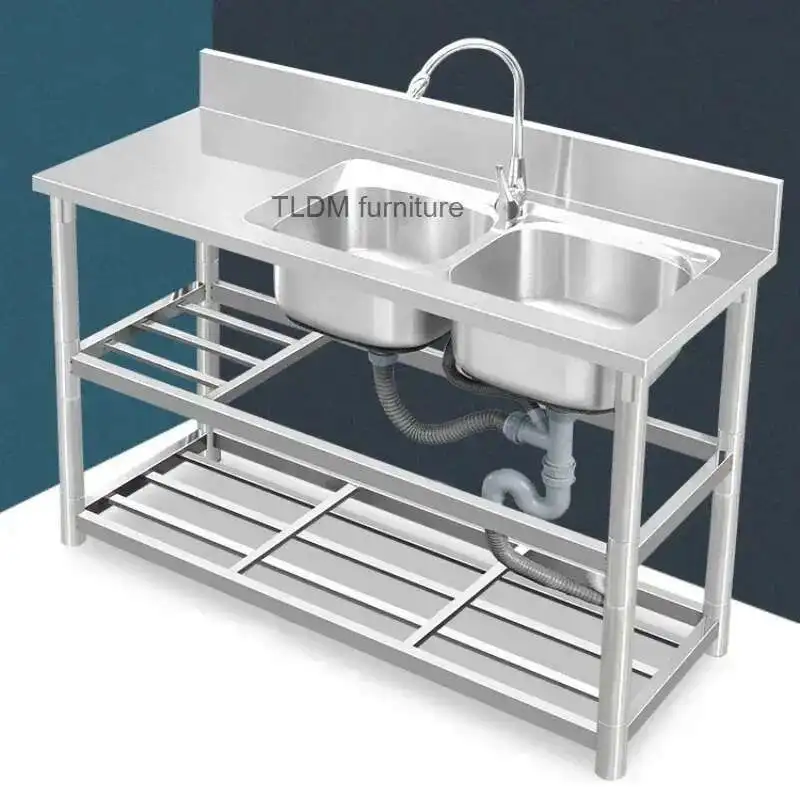 Modern Light Luxury Commercial Dishwashing Washing Sink Stainless Steel Kitchen Sinks with Bracket Countertop Integrated Cabinet
Modern Light Luxury Commercial Dishwashing Washing Sink Stainless Steel Kitchen Sinks with Bracket Countertop Integrated Cabinet