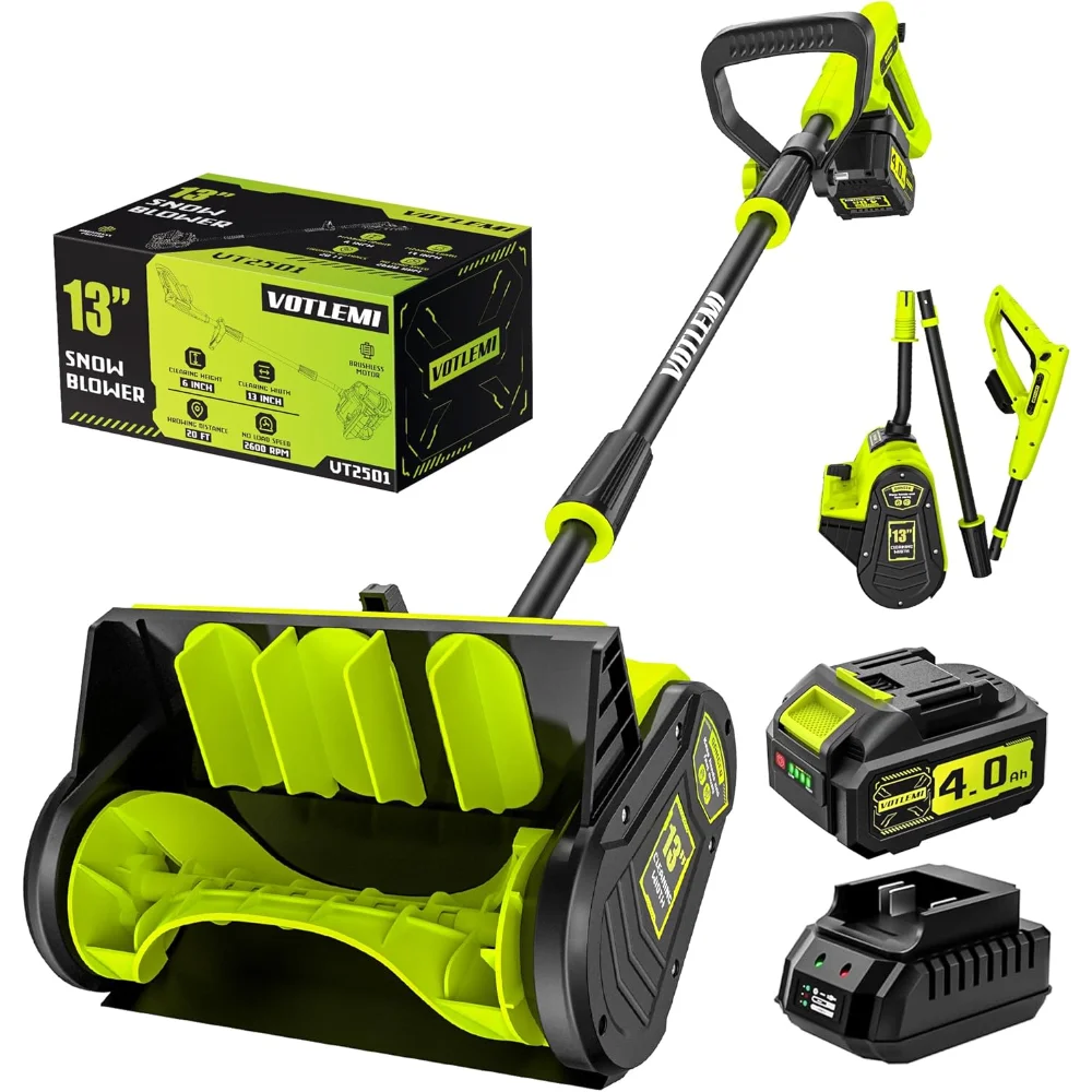 40V Cordless Snow Shovel, 13" Electric Blower with Directional Plate for Patios and Driveways
40V Cordless Snow Shovel, 13" Electric Blower with Directional Plate for Patios and Driveways