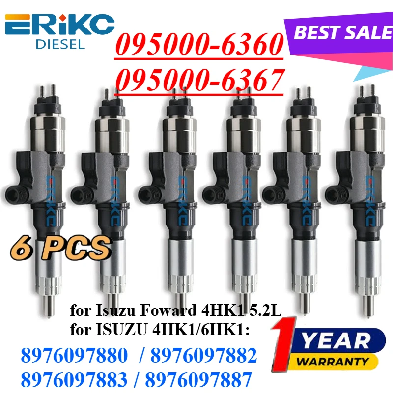 6PC 095000-6363 095000-6360 Diesel Fuel Injector for Isuzu Forward 4HK1 6HK1 8976097882 8-97609788-7 8-97609788-4 8-97609788-5
6PC 095000-6363 095000-6360 Diesel Fuel Injector for Isuzu Forward 4HK1 6HK1 8976097882 8-97609788-7 8-97609788-4 8-97609788-5
