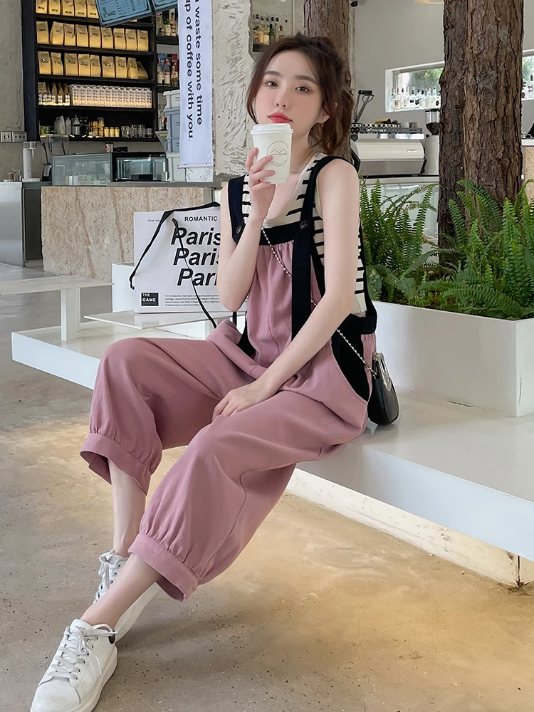 Cute Pink Summer Thin Strap Onesie Women's Design Sensation Small ence Commute Wide Leg Pants High Waist Seven Nine Pants
Cute Pink Summer Thin Strap Onesie Women's Design Sensation Small ence Commute Wide Leg Pants High Waist Seven Nine Pants