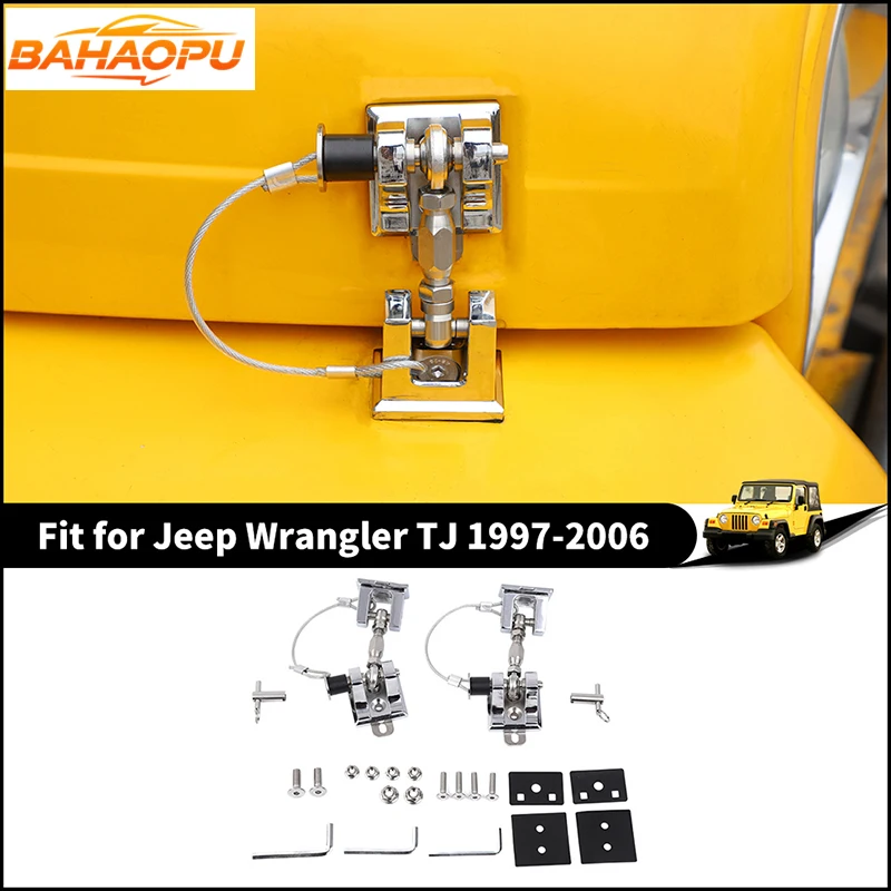 Защелки капота двигателя автомобиля для Jeep Wrangler TJ 1997-2006, автомобильная защелка с ключом, комплект замков из алюминиевого сплава, внешние аксессуары
Защелки капота двигателя автомобиля для Jeep Wrangler TJ 1997-2006, автомобильная защелка с ключом, комплект замков из алюминиевого сплава, внешние аксессуары