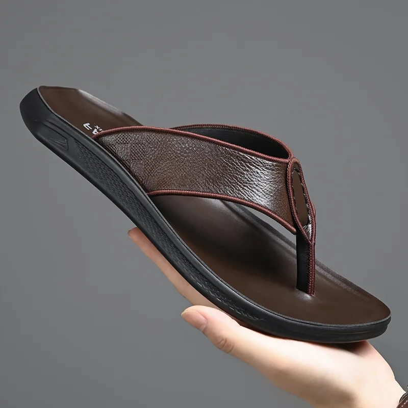 Summer casual non-slip outdoor men's cool slippers new first-layer cowhide flip-flops shoes
Summer casual non-slip outdoor men's cool slippers new first-layer cowhide flip-flops shoes