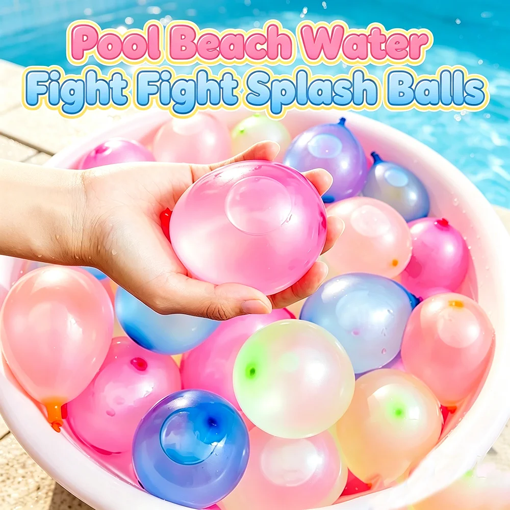 111Pcs Colorful Quick Fill Water Balloons Self Sealing Water Splash Balls Summer Pool Beach Water Fight Toy for Party Game Party
111Pcs Colorful Quick Fill Water Balloons Self Sealing Water Splash Balls Summer Pool Beach Water Fight Toy for Party Game Party