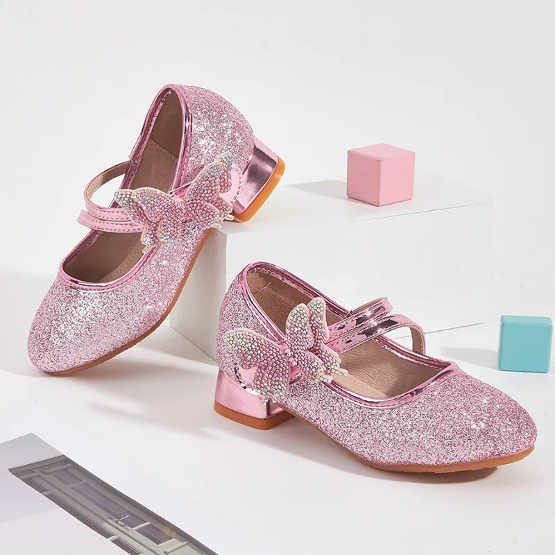 Girls' High Heels Fashion Bow Tie Children's Leather Shoes Sequin Butterfly Formal Dress Kid's Performance Shoes 7-13 Years Old
Girls' High Heels Fashion Bow Tie Children's Leather Shoes Sequin Butterfly Formal Dress Kid's Performance Shoes 7-13 Years Old