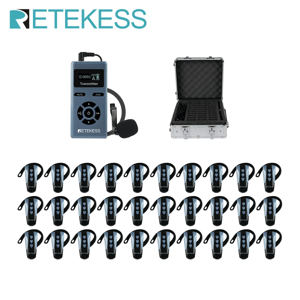 Retekess TT106S Earhook Tour Guide System,Wireless Audio system For Museum,Church,Conference,Factory Visiting,Educational Tour
Retekess TT106S Earhook Tour Guide System,Wireless Audio system For Museum,Church,Conference,Factory Visiting,Educational Tour