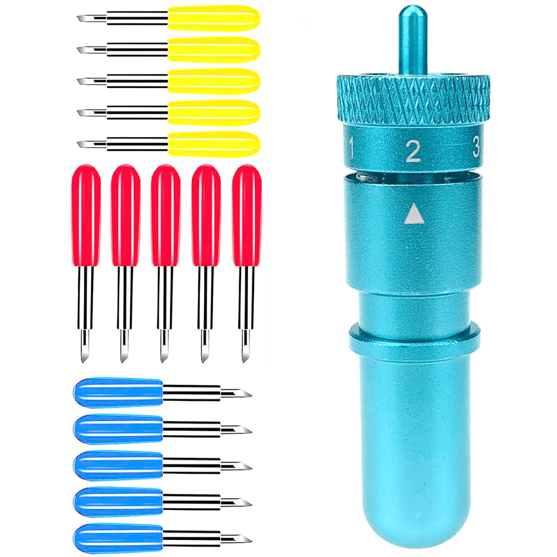 15pcs 30 45 60 Degree Deep Point Plotter Blade Replaceable Vinyl Cutter + 1pc 11 Grade Adjustable Blade Holder for Sunshine
15pcs 30 45 60 Degree Deep Point Plotter Blade Replaceable Vinyl Cutter + 1pc 11 Grade Adjustable Blade Holder for Sunshine