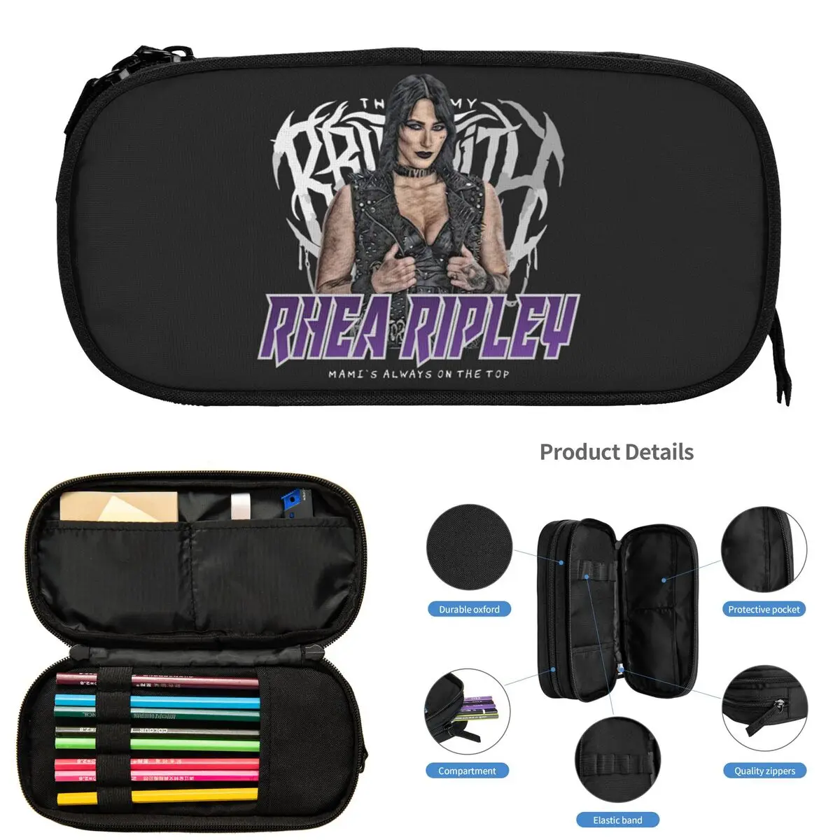 Rhea Ripley Mami's On Top Pencil Cases for Student School Pen Box Pencil Bag Big Capacity Pencil Pouch Pen Holder
Rhea Ripley Mami's On Top Pencil Cases for Student School Pen Box Pencil Bag Big Capacity Pencil Pouch Pen Holder