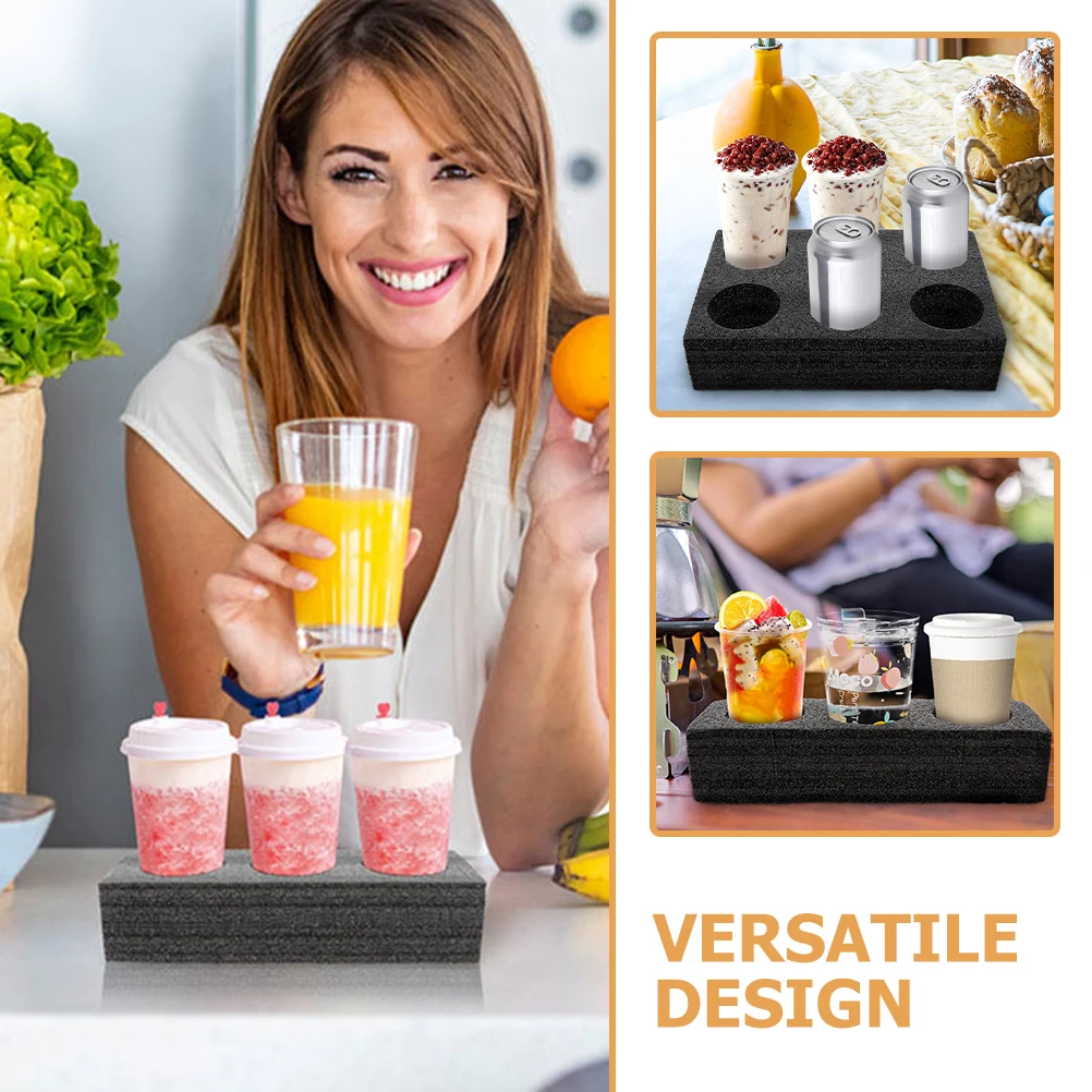 3PCS Black Cup Holder Tray Drink Carrier Takeout Packing Rack Reusable Beverage Holder
3PCS Black Cup Holder Tray Drink Carrier Takeout Packing Rack Reusable Beverage Holder