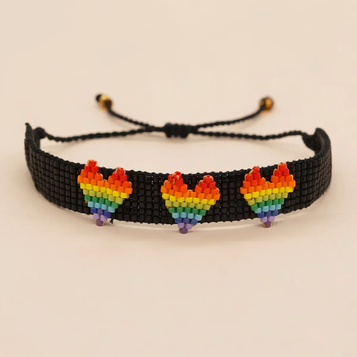 2025 Handmade Beaded Bracelet Creativity Heart Bohemia Rainbow Pattern Hand Weaving Adjustable Fashion Beaded Bracelet
2025 Handmade Beaded Bracelet Creativity Heart Bohemia Rainbow Pattern Hand Weaving Adjustable Fashion Beaded Bracelet