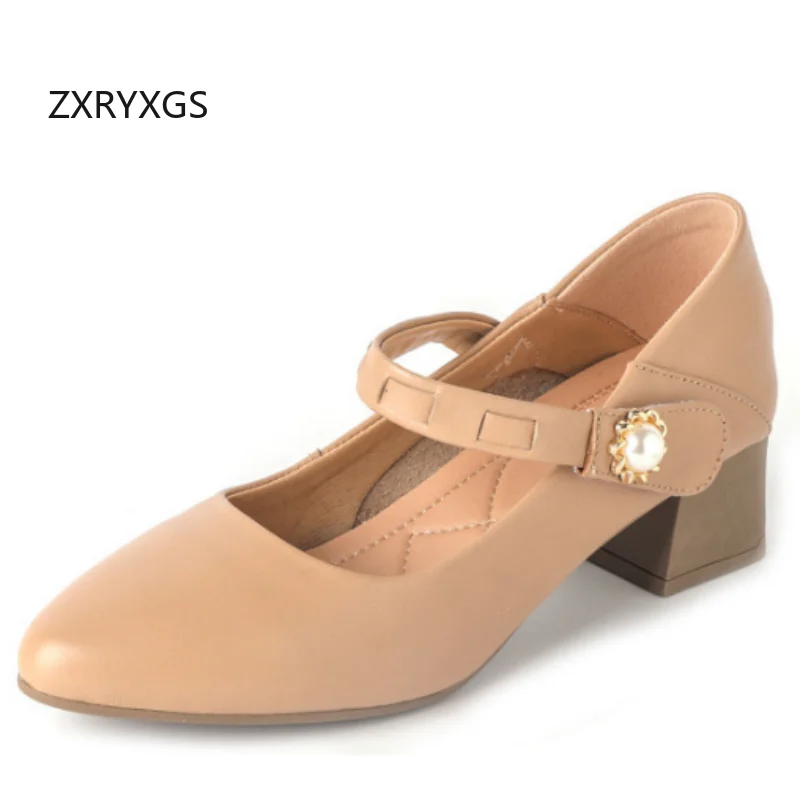 ZXRYXGS Premium Cowhide Pearl Women Fashionable Shoes Thick High Heels 2025 Large Size Pointed Real Leather Office Banquet Shoes
ZXRYXGS Premium Cowhide Pearl Women Fashionable Shoes Thick High Heels 2025 Large Size Pointed Real Leather Office Banquet Shoes