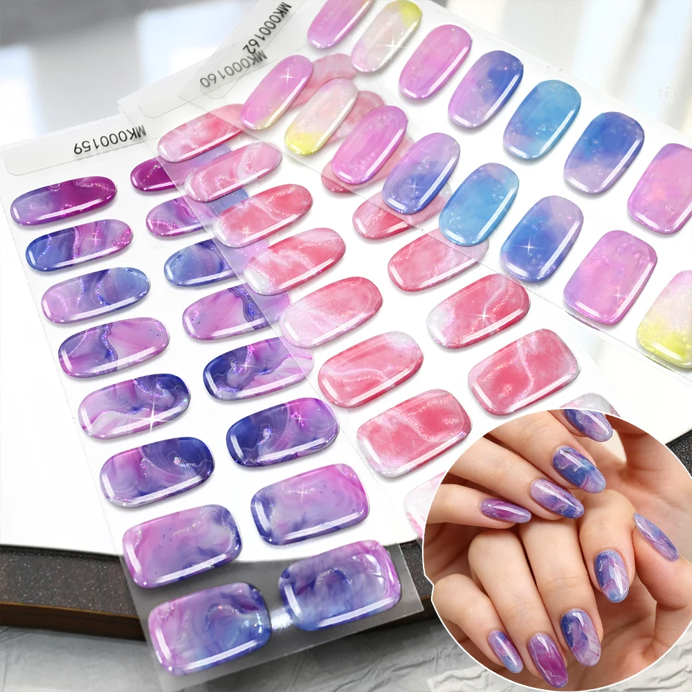 16Tips Gradient Marble Baking-free Gel Nail Sticker Shining Starry Sky Full Cover Gel Polish Nail Strips DIY Manicure Decoration
16Tips Gradient Marble Baking-free Gel Nail Sticker Shining Starry Sky Full Cover Gel Polish Nail Strips DIY Manicure Decoration