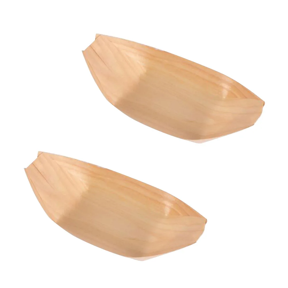 100 Pcs Ship Board Boat-type Snack Plate Food Boats Bamboo Dinnerware Shape Wood Tray
100 Pcs Ship Board Boat-type Snack Plate Food Boats Bamboo Dinnerware Shape Wood Tray