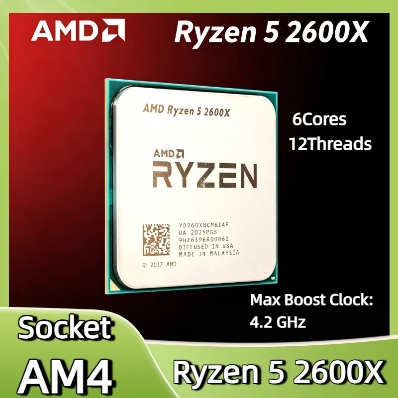 AMD Ryzen 5 2600X 3.6GHz 4.2GHz 6 Core 12 Thread 95W Processor Socket AM4 Gaming CPU Tray OEM No Cooler Ultra Fast
AMD Ryzen 5 2600X 3.6GHz 4.2GHz 6 Core 12 Thread 95W Processor Socket AM4 Gaming CPU Tray OEM No Cooler Ultra Fast