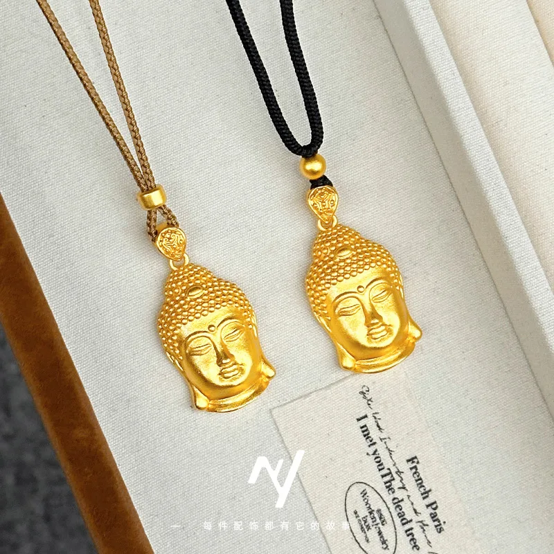 Wholesale of genuine gold 999 ethnic style Peace Buddha Head solid pendant and Chinese-style woven rope necklace
Wholesale of genuine gold 999 ethnic style Peace Buddha Head solid pendant and Chinese-style woven rope necklace