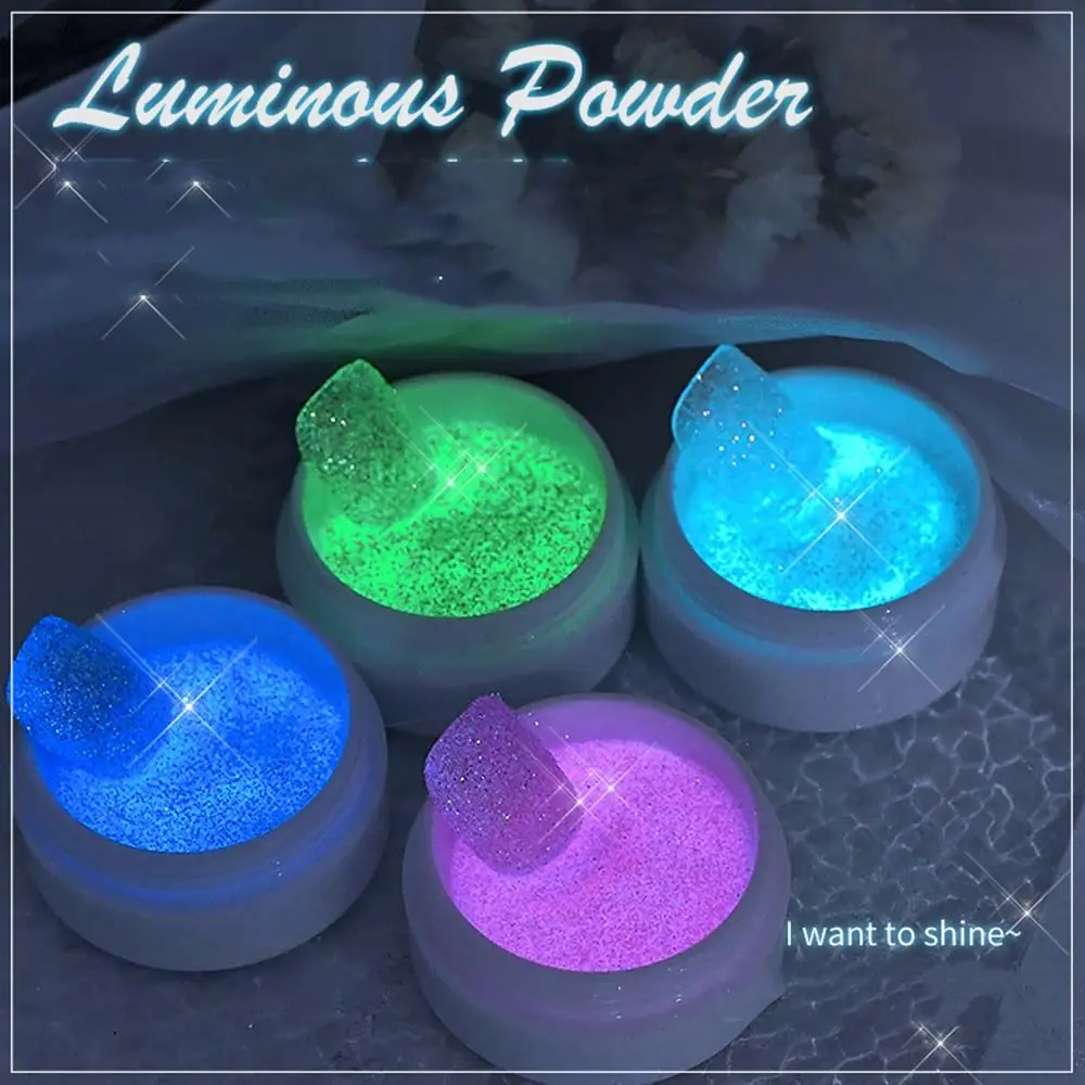Luminous Nail Art Glitter DIY Nail Decoration For Manicure Glow In Dark Powder 6 Colors
Luminous Nail Art Glitter DIY Nail Decoration For Manicure Glow In Dark Powder 6 Colors