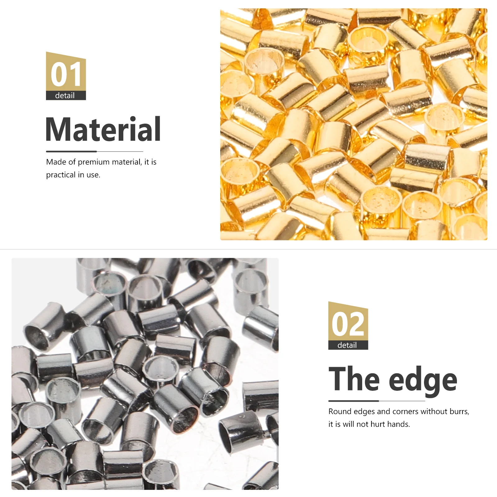 1000Pcs Crimp Beads DIY Craft Beads for Jewelry Making Smooth Finish Compact Design Crafting Accessories Jewelry Making Supplies
1000Pcs Crimp Beads DIY Craft Beads for Jewelry Making Smooth Finish Compact Design Crafting Accessories Jewelry Making Supplies