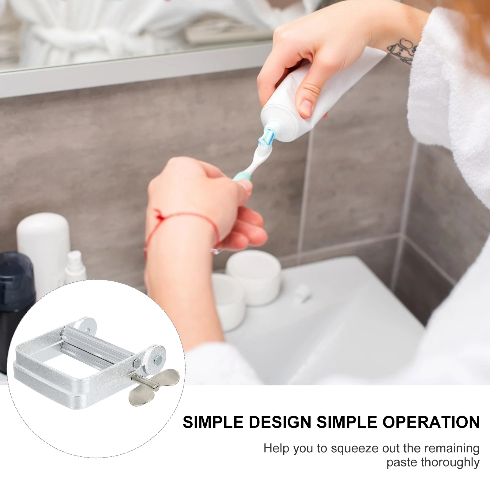 Aluminum Alloy Toothpaste Dispenser Dye Cream Extruder Baby Tube Squeezer Salon Tool Hair Paint Practical Long Term Use Storage
Aluminum Alloy Toothpaste Dispenser Dye Cream Extruder Baby Tube Squeezer Salon Tool Hair Paint Practical Long Term Use Storage
