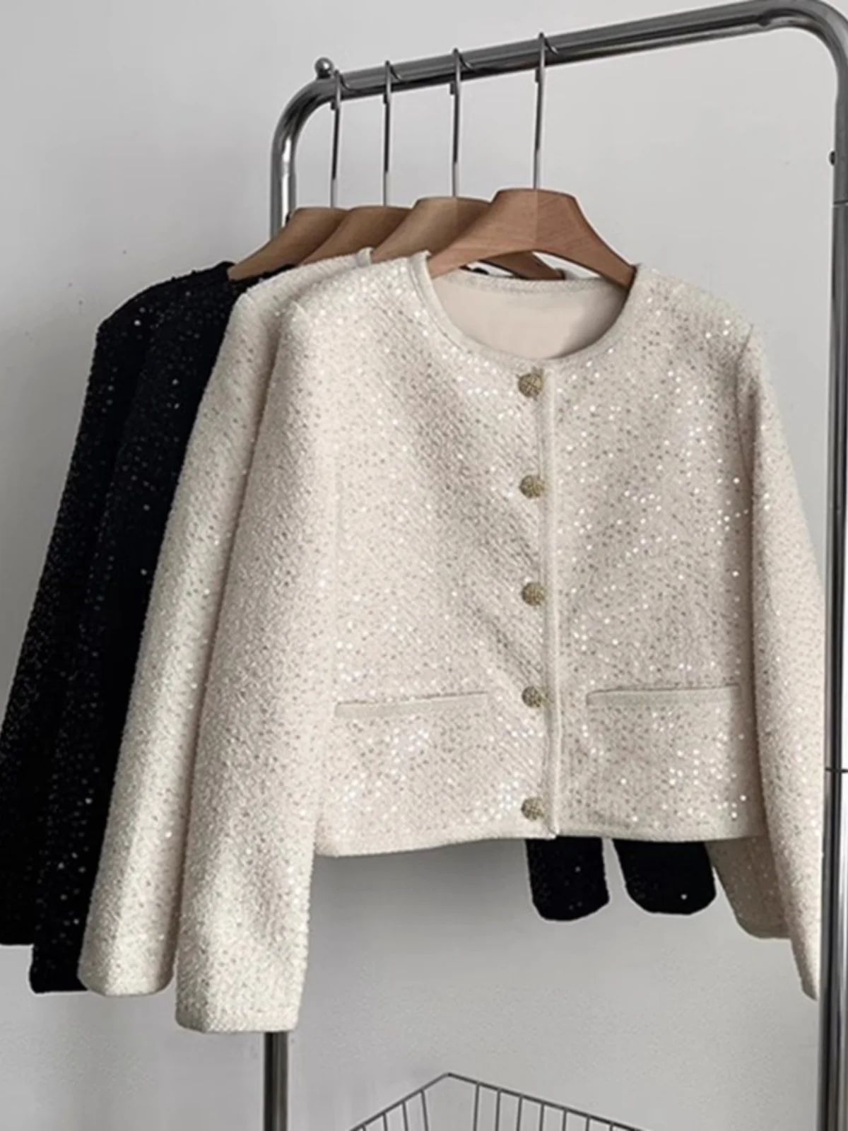 Ele ort Верхняя одежда iny с блестками Кардиган женский осенне-зимний модный роскошный облегающий женский пальто бренда Z&I 
Ele ort Верхняя одежда iny с блестками Кардиган женский осенне-зимний модный роскошный облегающий женский пальто бренда Z&I