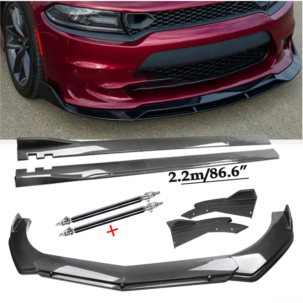 For Dodge Charger Carbon Fiber Front Bumper Rear Lip Spoiler Side Skirt Body Kit
For Dodge Charger Carbon Fiber Front Bumper Rear Lip Spoiler Side Skirt Body Kit