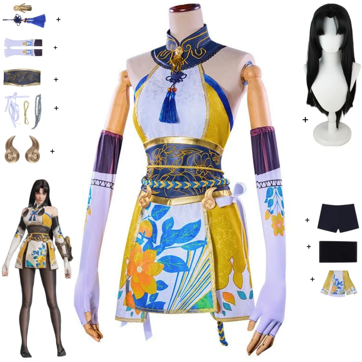 Game Naraka: Bladepoint Tsuchimikado Kurumi Cosplay Costume Chinese Style Yellow Cheongsam Dress Wig Woman Sexy Carnival Suit
Game Naraka: Bladepoint Tsuchimikado Kurumi Cosplay Costume Chinese Style Yellow Cheongsam Dress Wig Woman Sexy Carnival Suit