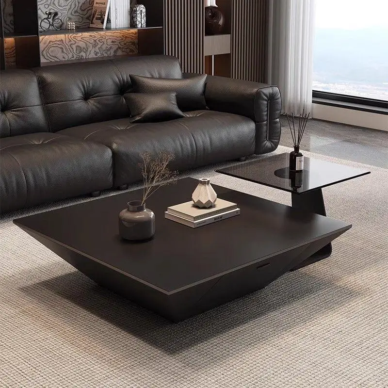 Modern simple black rock slab coffee table square with storage light luxury living room small apartment inverted triangular coff
Modern simple black rock slab coffee table square with storage light luxury living room small apartment inverted triangular coff