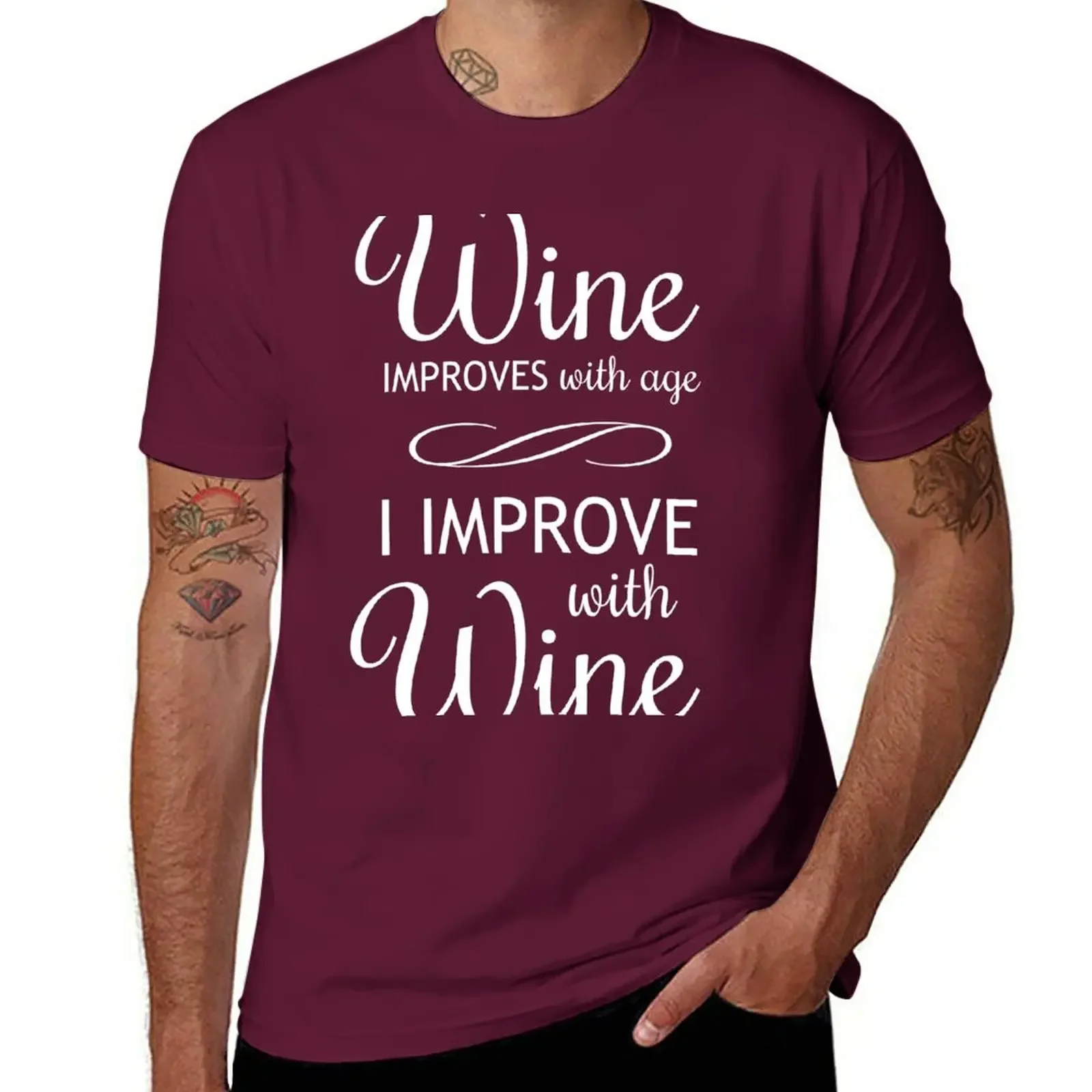 Wine Improves With Age, I Improve With Wine T-Shirt blanks anime hippie clothes mens workout shirts
Wine Improves With Age, I Improve With Wine T-Shirt blanks anime hippie clothes mens workout shirts