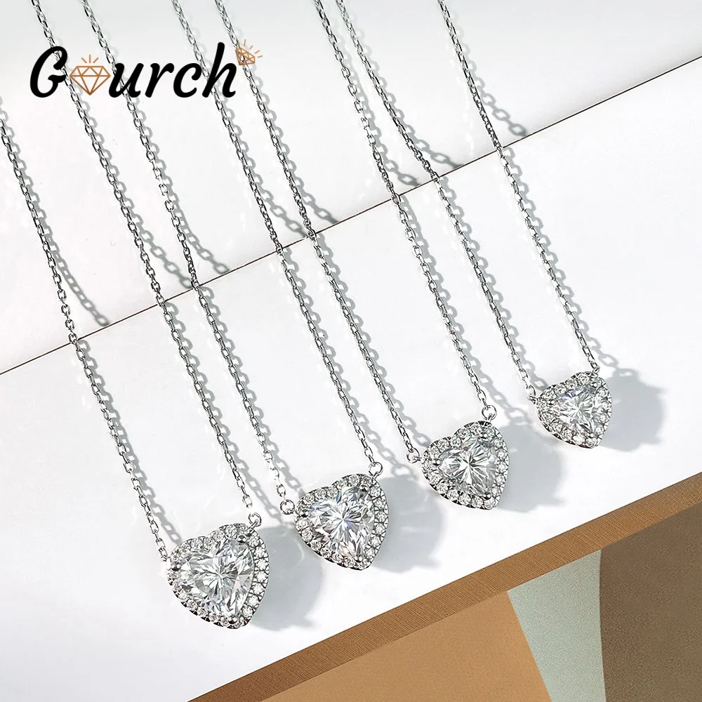 Gourch Heart Cut 1-4CT Moissanite Necklace 925 Sterling Silver for Women's Pendant Necklace Wedding Band Jewelry GRA Certified
Gourch Heart Cut 1-4CT Moissanite Necklace 925 Sterling Silver for Women's Pendant Necklace Wedding Band Jewelry GRA Certified