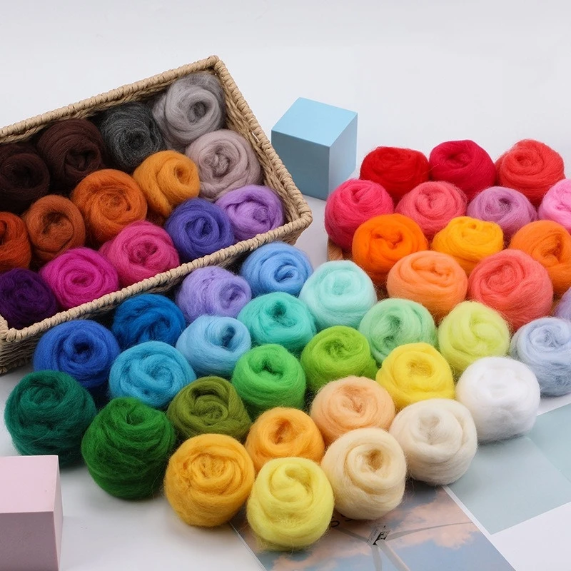 5pcs Wool Roving for Needle Felting,Super Soft Natural Wool Tops, DIY Felting Supplies Micron Fine Fiber for Crafts, Multi-Color
5pcs Wool Roving for Needle Felting,Super Soft Natural Wool Tops, DIY Felting Supplies Micron Fine Fiber for Crafts, Multi-Color