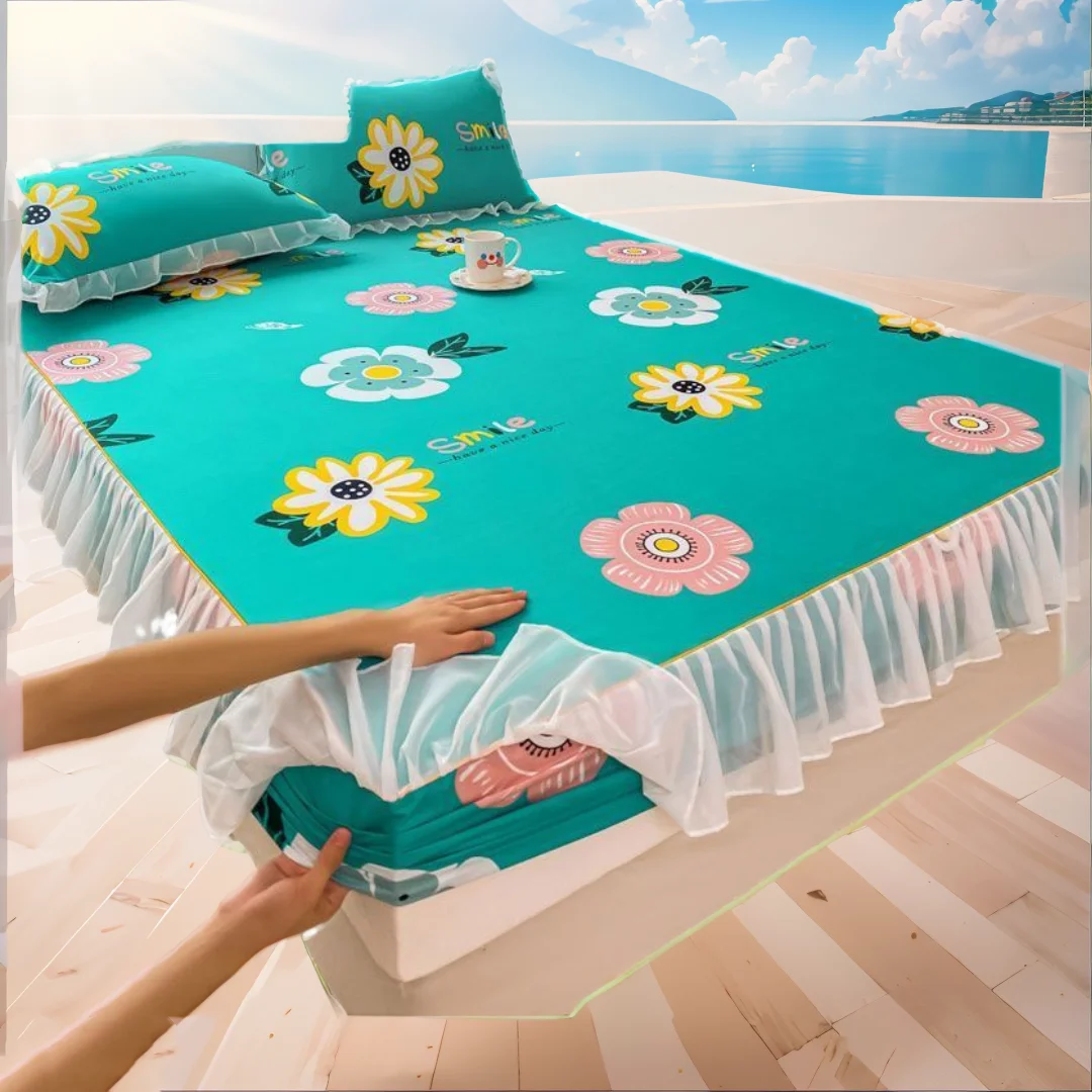 Non-Slip Bedspread Elastic High-Quality Elegant Princess Style Sweet Bed Skirt with Lace Trim - Bedding Protection Comfort Cover
Non-Slip Bedspread Elastic High-Quality Elegant Princess Style Sweet Bed Skirt with Lace Trim - Bedding Protection Comfort Cover