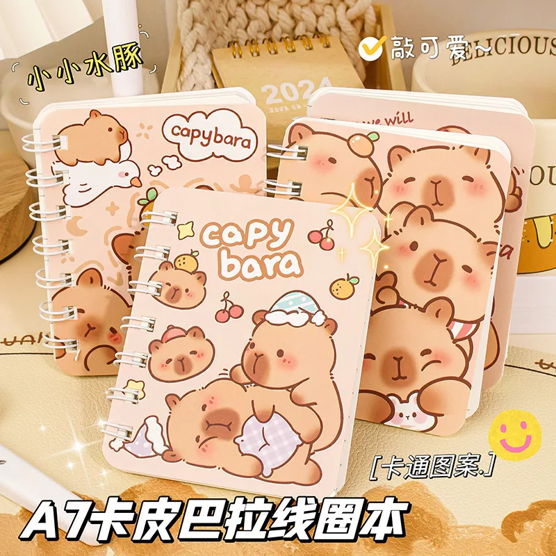 4Pcs notebook ins student cute capybara A5 coil book handbook cartoon horizontal line notepad school planner school supplies 
4Pcs notebook ins student cute capybara A5 coil book handbook cartoon horizontal line notepad school planner school supplies