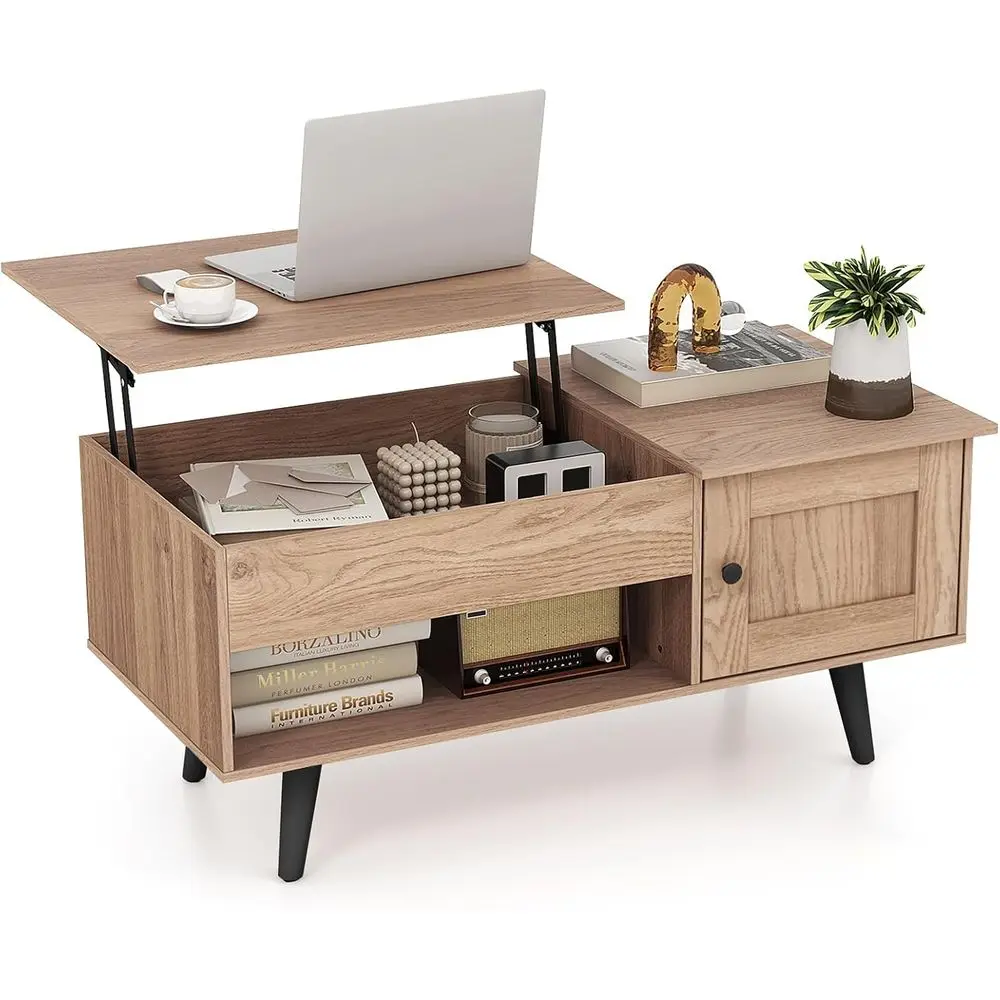 Lit Top Coee Table with Storage, Living Room Table with Hidden Comparent, Cabinet & Open Shel, lip Top Center Table, Pull up Coe
Lit Top Coee Table with Storage, Living Room Table with Hidden Comparent, Cabinet & Open Shel, lip Top Center Table, Pull up Coe