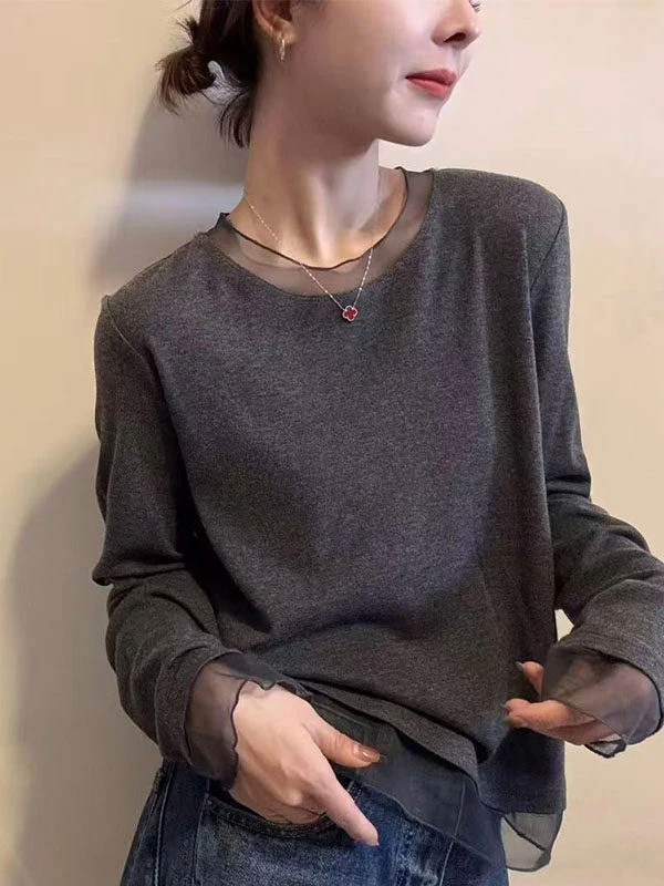 Lace Long Sleeve T-Shirt Women's Early Spring New Design round Neck Inner Wear Base Shirt Top Korean Style Standard Fit Daily...
Lace Long Sleeve T-Shirt Women's Early Spring New Design round Neck Inner Wear Base Shirt Top Korean Style Standard Fit Daily...