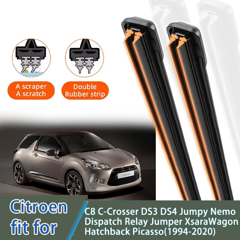 For Citroen C8 C-Crosser DS3 DS4 Jumpy Nemo Xsara Relay Front Windscreen Wipers Double Rubber Car Wiper Blades Car Accessories
For Citroen C8 C-Crosser DS3 DS4 Jumpy Nemo Xsara Relay Front Windscreen Wipers Double Rubber Car Wiper Blades Car Accessories