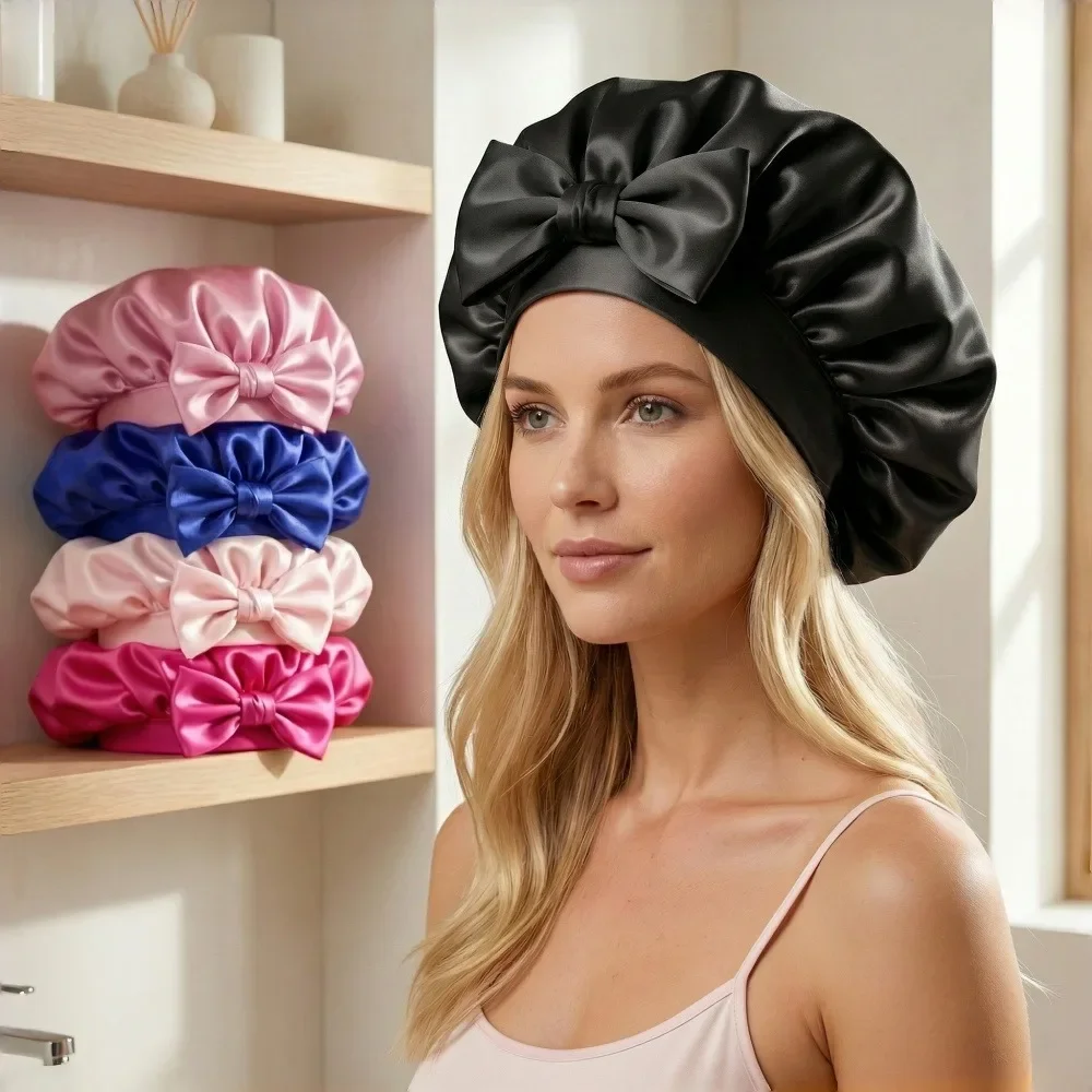 1PC Silk Sleep Bonnet, Satin Hair Wrap with Soft Elastic Band, Gentle Night Cap for Curly Natural Hair
1PC Silk Sleep Bonnet, Satin Hair Wrap with Soft Elastic Band, Gentle Night Cap for Curly Natural Hair