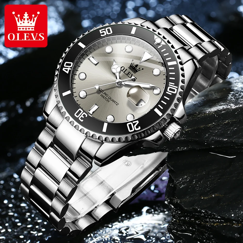 OLEVS 5885 Мужские часы Роскошный лучший бренд Одностороннее вращающееся внешнее кольцо Дизайн Кварцевые часы для мужчин Водонепроницаемые наручные часы с автоматической датой
OLEVS 5885 Мужские часы Роскошный лучший бренд Одностороннее вращающееся внешнее кольцо Дизайн Кварцевые часы для мужчин Водонепроницаемые наручные часы с автоматической датой