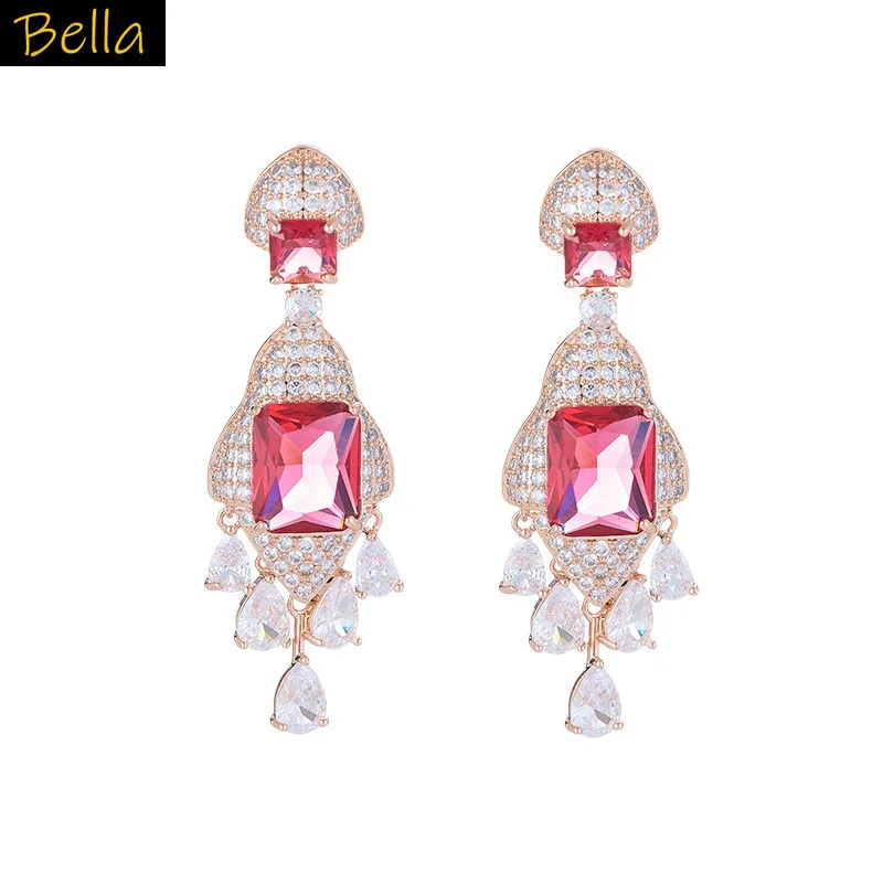 luxury jewelry zirconia earrings for women dinner party wedding red blue artificial gemstone square dangling earrings
luxury jewelry zirconia earrings for women dinner party wedding red blue artificial gemstone square dangling earrings