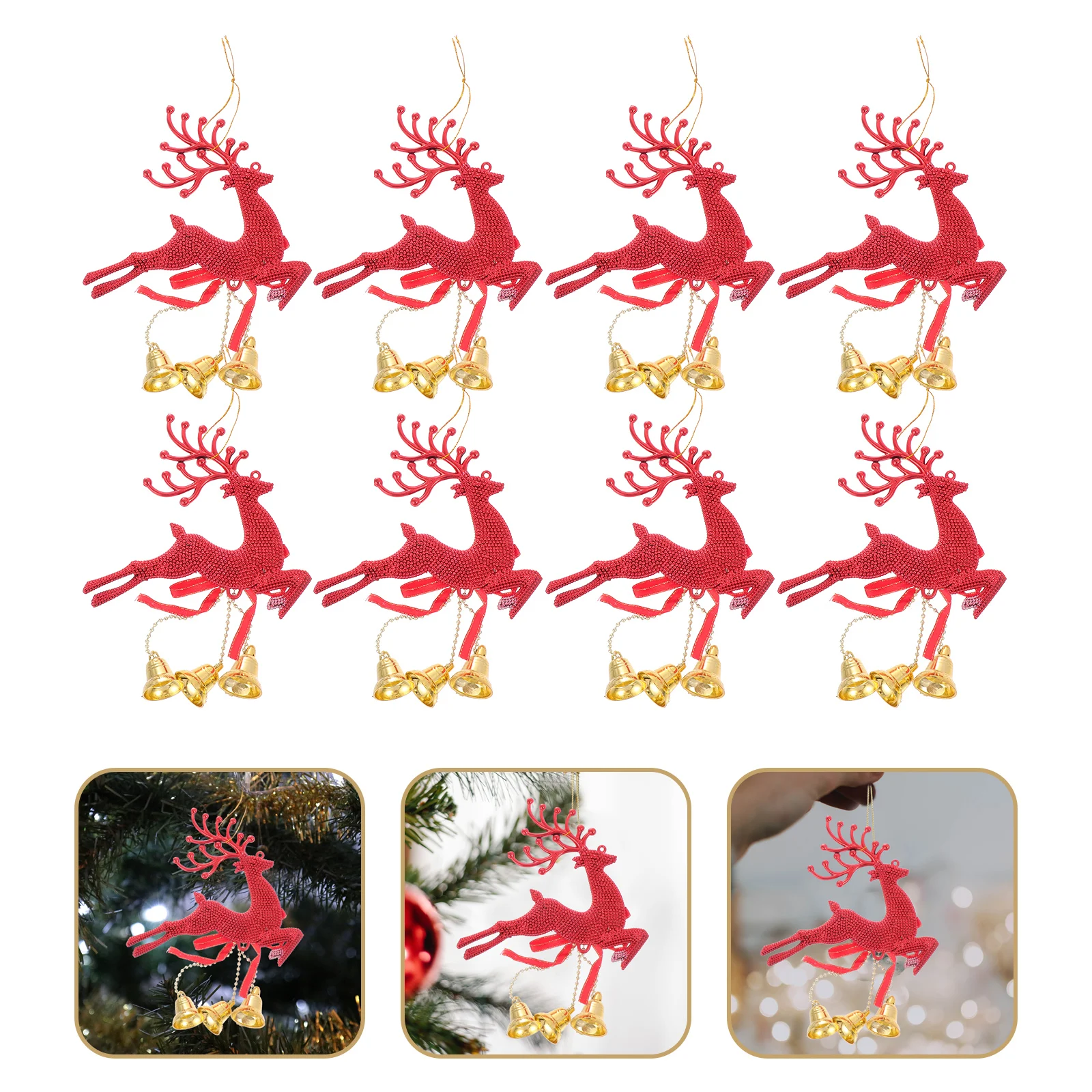 8 PCS Christmas Small Bell Pendant Mini Bells Elk Decorations Spiral Xmas Ornaments
8 PCS Christmas Small Bell Pendant Mini Bells Elk Decorations Spiral Xmas Ornaments