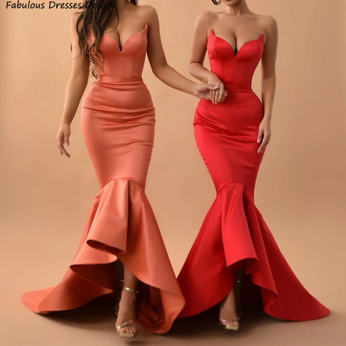 Red High-low Bridesmaid Dresses Mermaid Spaghetti Straps Sweetheart Neck Wedding Party Dress For Women Bohemian Prom Gown
Red High-low Bridesmaid Dresses Mermaid Spaghetti Straps Sweetheart Neck Wedding Party Dress For Women Bohemian Prom Gown