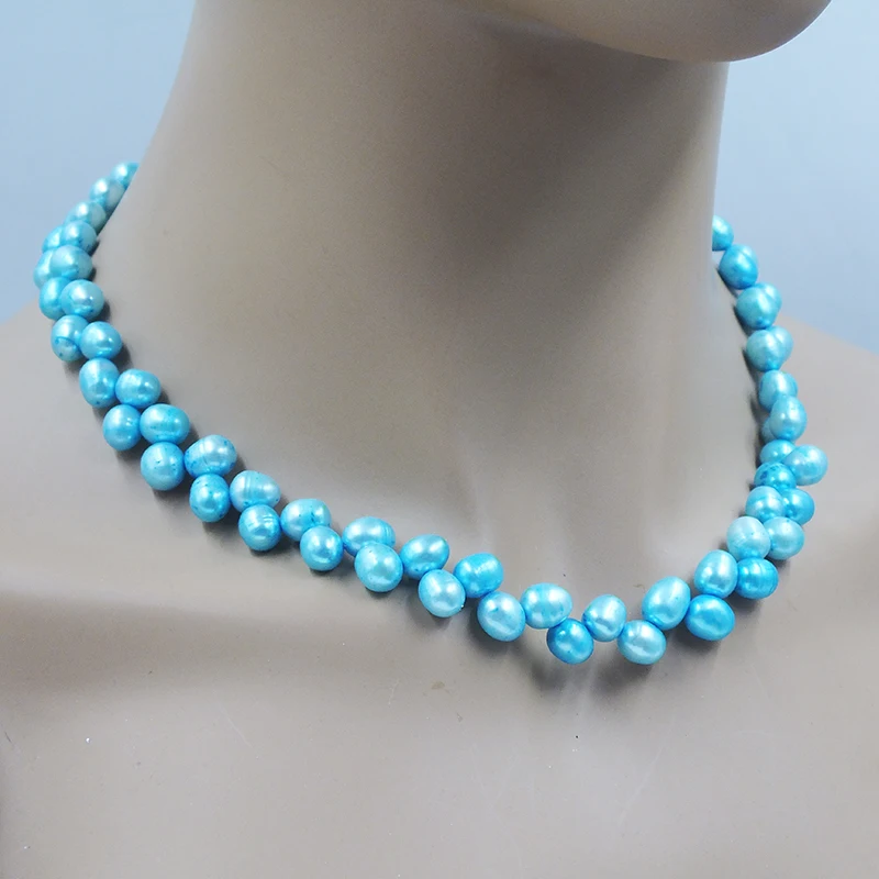 7MM natural pearl necklace. Carefully designed women's summer fashion jewelry 18”
7MM natural pearl necklace. Carefully designed women's summer fashion jewelry 18”