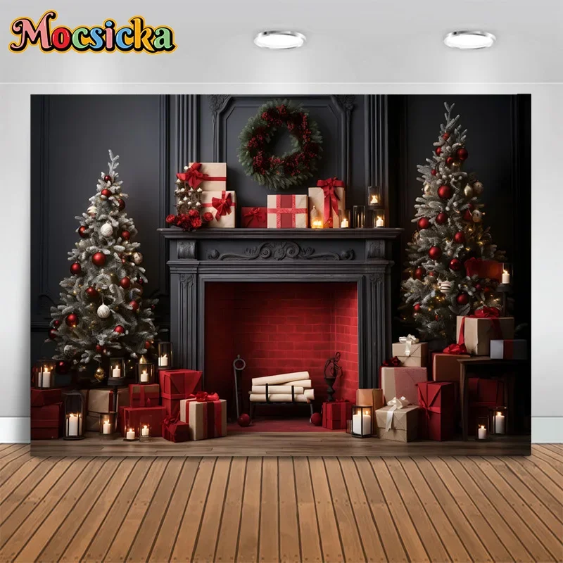 Mocsicka Xmas Photography Backdrop Fireplace Christmas Tree Gift Box Background New Year's Eve Party Banner Photo Studio
Mocsicka Xmas Photography Backdrop Fireplace Christmas Tree Gift Box Background New Year's Eve Party Banner Photo Studio